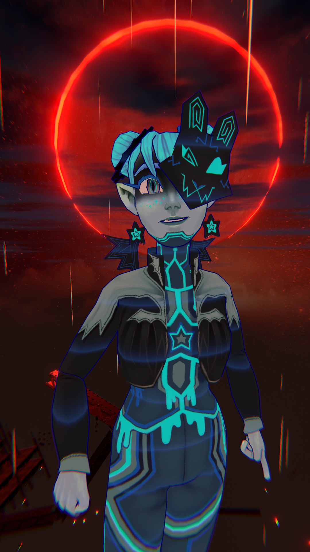 first cometneon vtuber model, halloween version